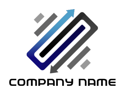 marketing logo of arrows forming abstract shape