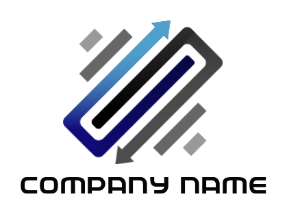 marketing logo of arrows forming abstract shape