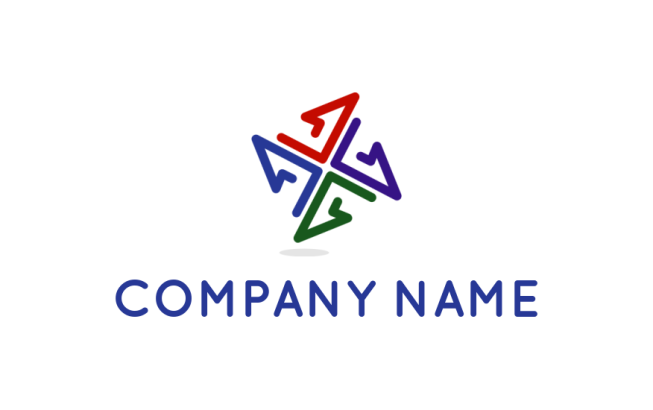 Open square box forming cross sign | Logo Template by LogoDesign.net