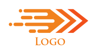 logistics logo online of arrows going forward