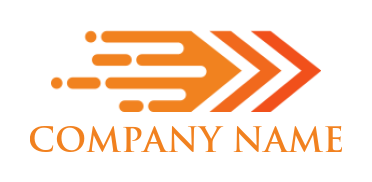 logistics logo online of arrows going forward