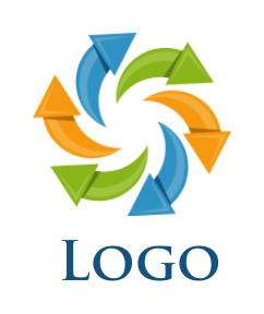 investment logo maker arrows in circular direction - logodesign.net