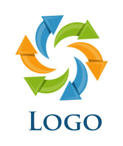 Investment logo maker arrows in circular direction