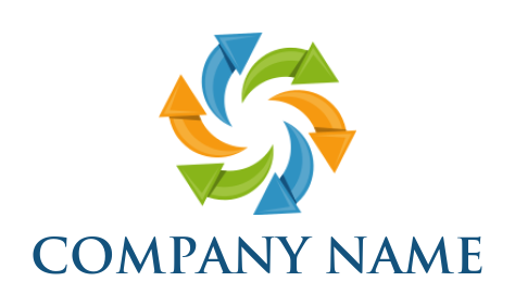 Investment logo maker arrows in circular direction