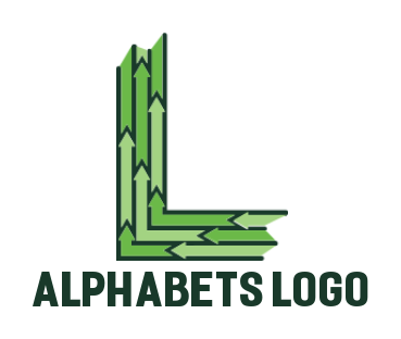 alphabets logo maker arrows in shape of L
