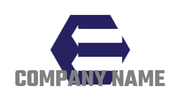 Arrows merged with letter E