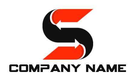 logistics logo arrows merged with Letter S