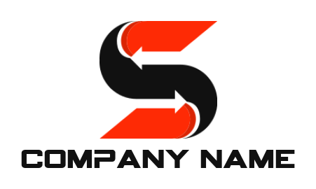 logistics logo arrows merged with Letter S
