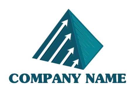 investment logo of arrows merged with pyramid