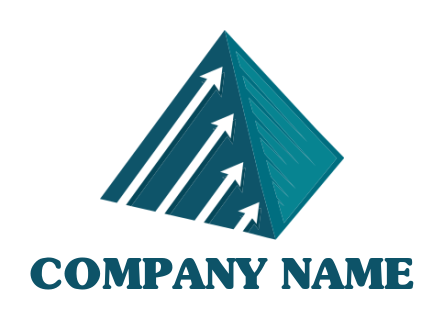 investment logo template arrows merged with pyramid - logodesign.net