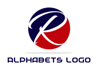 create a Letter R logo artistic in circle