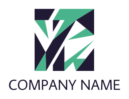 advertising logo abstract shapes in square