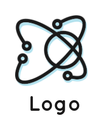 create a research logo atomic field with atom - logodesign.net