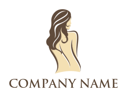 spa logo template back of woman with long hair - logodesign.net