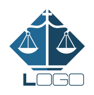 law firm logo balance inside the rhombus shape
