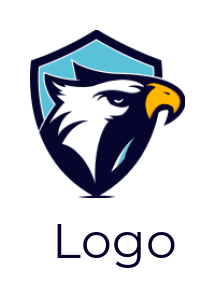 make a pet logo image bald eagle head in shield