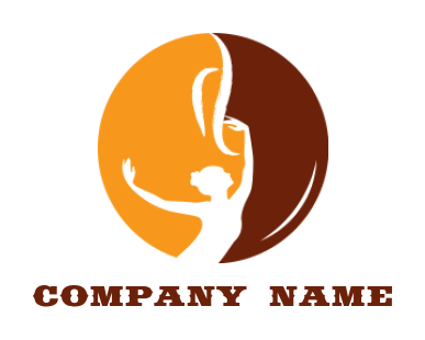 entertainment logo ballerina inside the circle