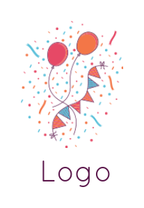 entertainment logo balloons buntings stars 