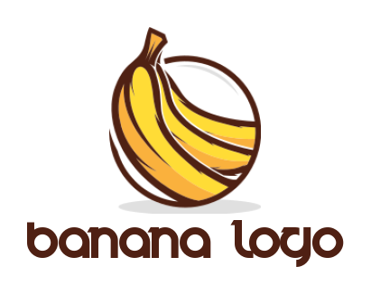 restaurant logo online bananas in center of circle - logodesign.net