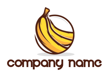 restaurant logo online bananas in center of circle - logodesign.net