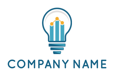 make a marketing logo bar graph in light bulb