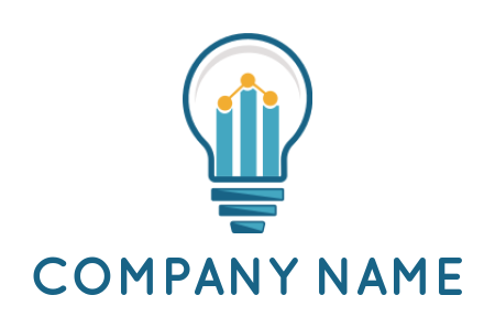 create a marketing logo bar graph inside light bulb - logodesign.net