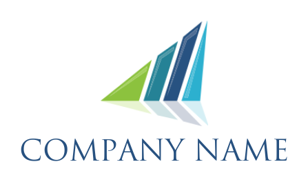 Investment logo bars forming pyramid upward