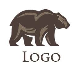 create an animal logo bear walking - logodesign.net