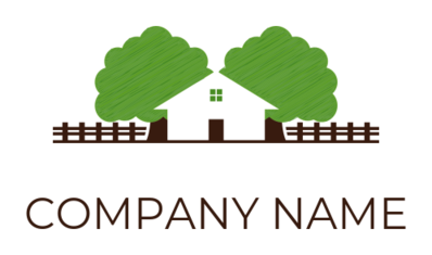 landscape logo online farmhouse with tree