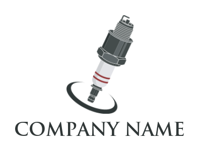 auto repair logo bike plug in swoosh