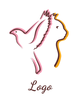pet logo template bird merged with cat - logodesign.net
