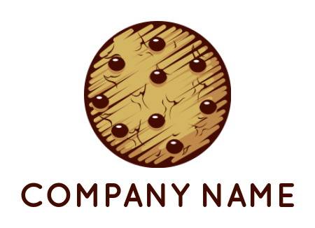 Design a food logo Illustrative cookie