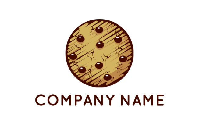 Design a food logo Illustrative cookie