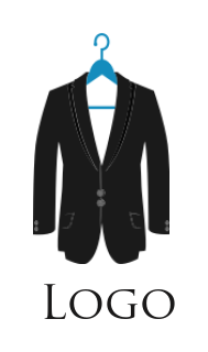 black blazer on hanger 
