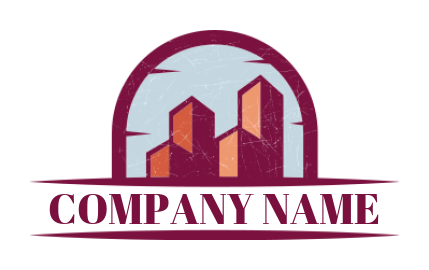 make a real estate logo block buildings dome shape - logodesign.net