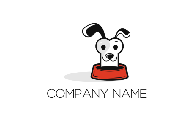 pet logo image bone with dog face - logodesign.net