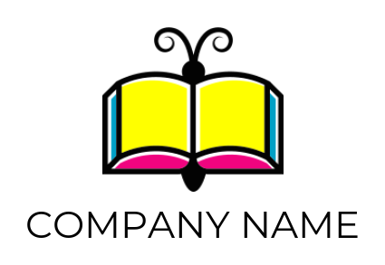 make a publishing logo icon book as butterfly