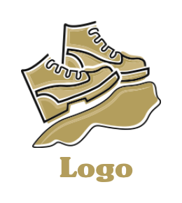 logo software create boots on rock