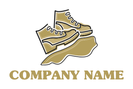create an apparel logo boots on rock - logodesign.net