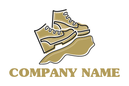 create an apparel logo boots on rock - logodesign.net