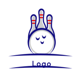 bowling ball with pins