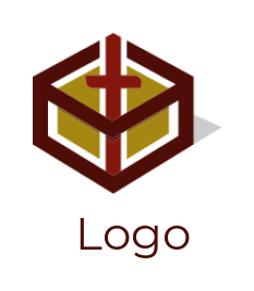 Christian logo maker box with sword