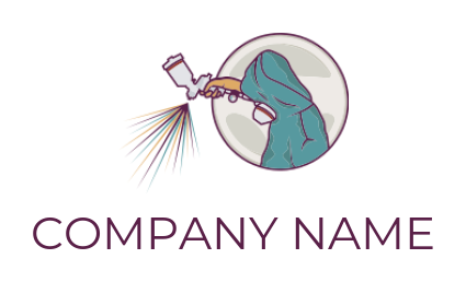 auto repair logo icon boy with spray