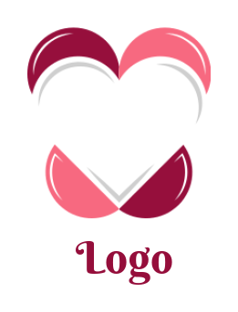 design a dating logo bra in shape of heart 