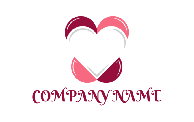 design a dating logo bra in shape of heart 