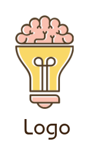 advertising logo of brain incorporated on bulb