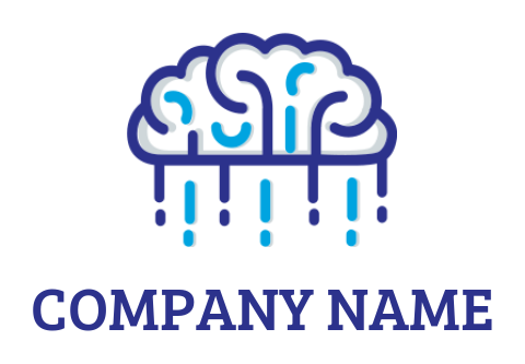 marketing logo icon brain with cloud - logodesign.net