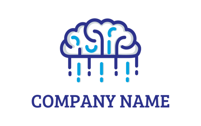 marketing logo icon brain with cloud - logodesign.net