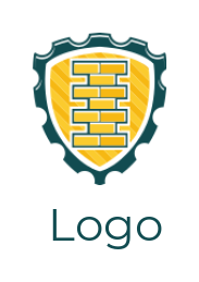 make a construction logo online bricks in shied