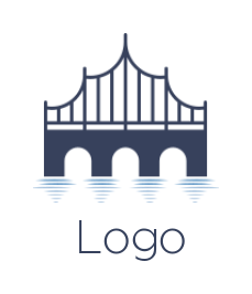 engineering logo bridge with arches over water